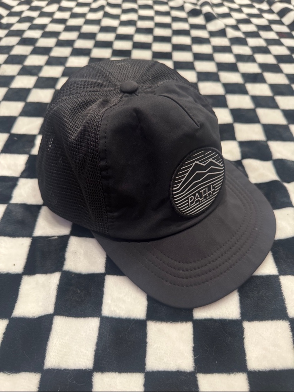 PATH PROJECTS Black Mesh-Back Cap with Logo Patch